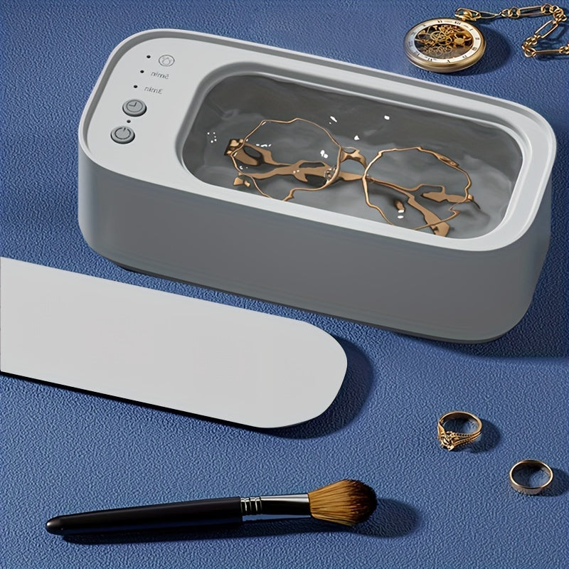 [45KHZ Jewelry Washer] 45KHZ Professional Jewelry Washer - 12OZ Water Tank for Glasses, Watches, Earrings, Rings, Necklaces, Razors, Contact Lens - Effortless Home Use, Winter Christmas Gifts