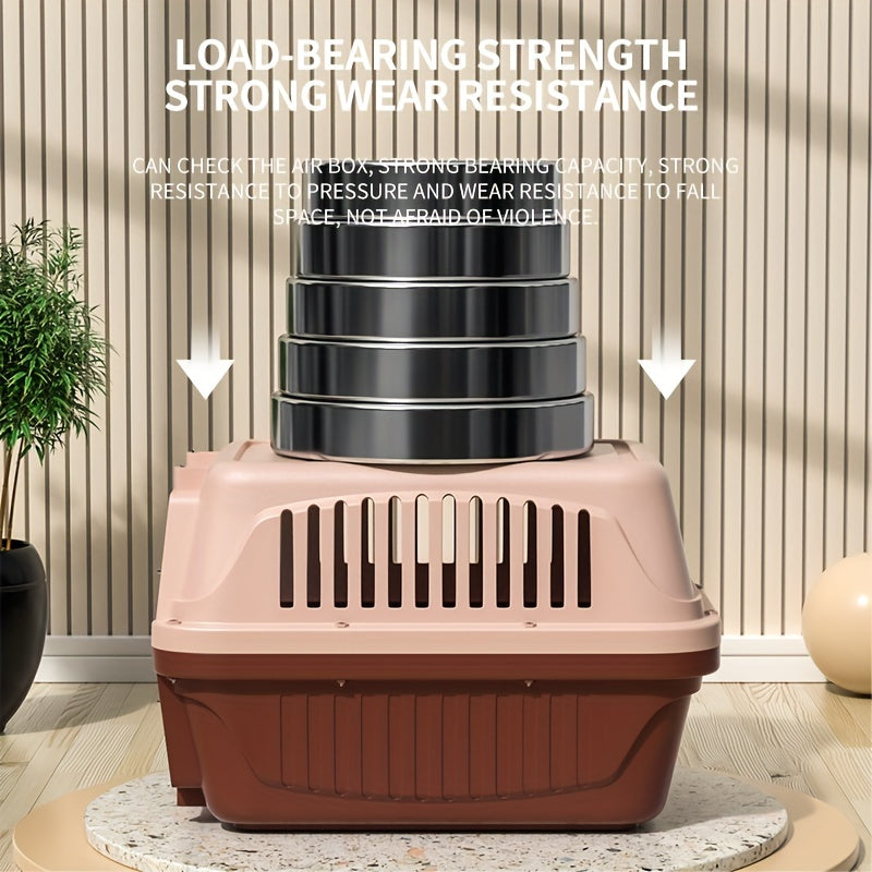 Portable Pet Carrier for Cats and Dogs - Airline Approved Travel Crate with Comfortable Interior Padding and Secure Locking Mechanism - For Small to Medium Pets - Suitable for Air Travel & Road Trips - Perfect Gift for Pet Ow