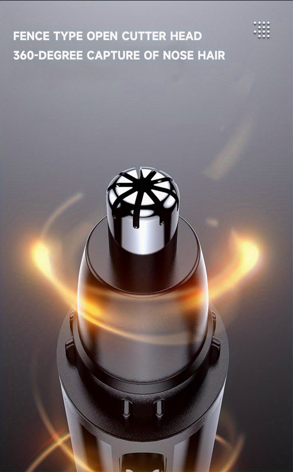 [400mAh Rechargeable Nose Trimmer] WEEME Electric Nose Hair Trimmer, Metal Nose Hair Shaver with Rechargeable Lithium Battery, USB Charging, 400mAh Capacity