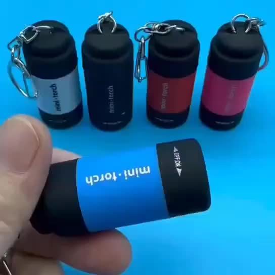 USB Rechargeable Portable Flashlight Keychain Mini Flashlight Camping Super Bright Light Outdoor Products