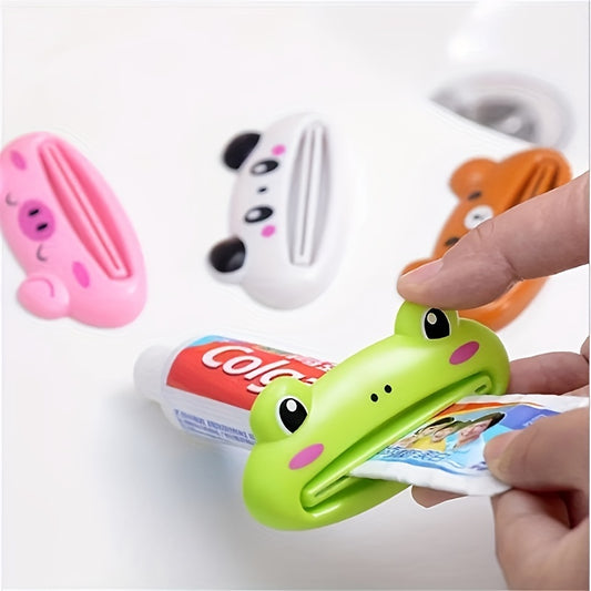 1pc Cartoon Animal Toothpaste Squeezer, 4 Cute Designs, Kids' Bathroom Accessories