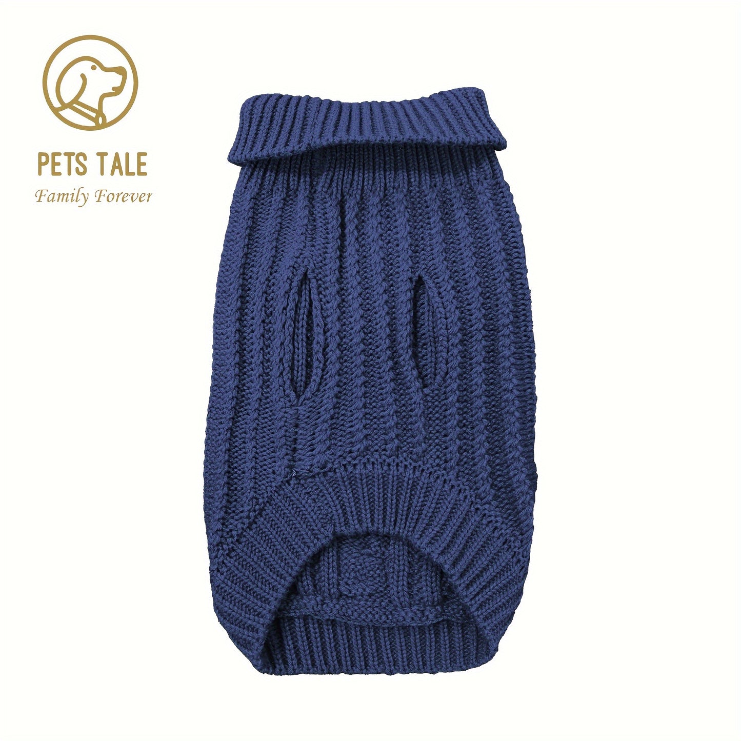 1pc PETS TALE Acrylic Knit Dog Sweater, Pullover Style with Cable Chain Detail, Machine Washable, for Mini, Toy, Small, Medium, Large Breeds, Dog Sweater for Small Dogs