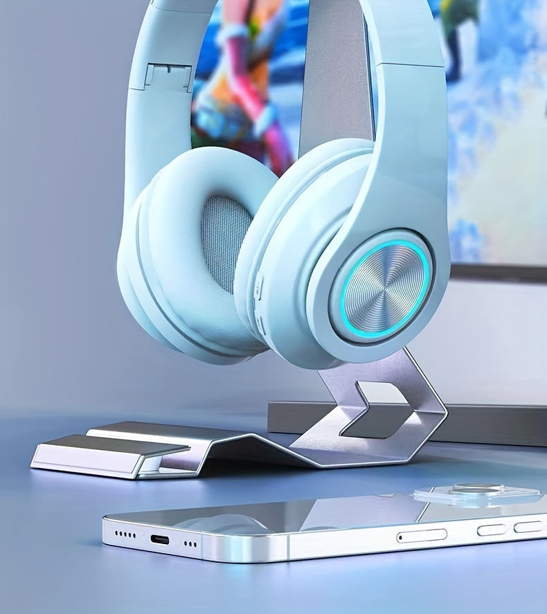 39 Luminous Wireless Headphones with Plug-in, Wired and Wireless Multifunctional Use