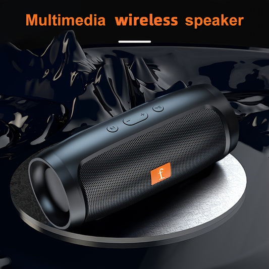 [Wireless Speaker] F524 Wireless Speaker Dual Channel Subwoofer Loud Surround Home Convenient Car Black