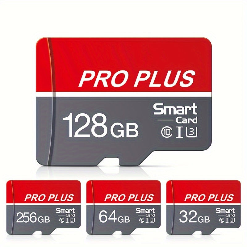 MICRODRIVE High-Speed Class 10 U3 Pro Plus Memory Card - Red & Gray, 4GB to 256GB, Reliable Performance for Smartphones, Tablets & More