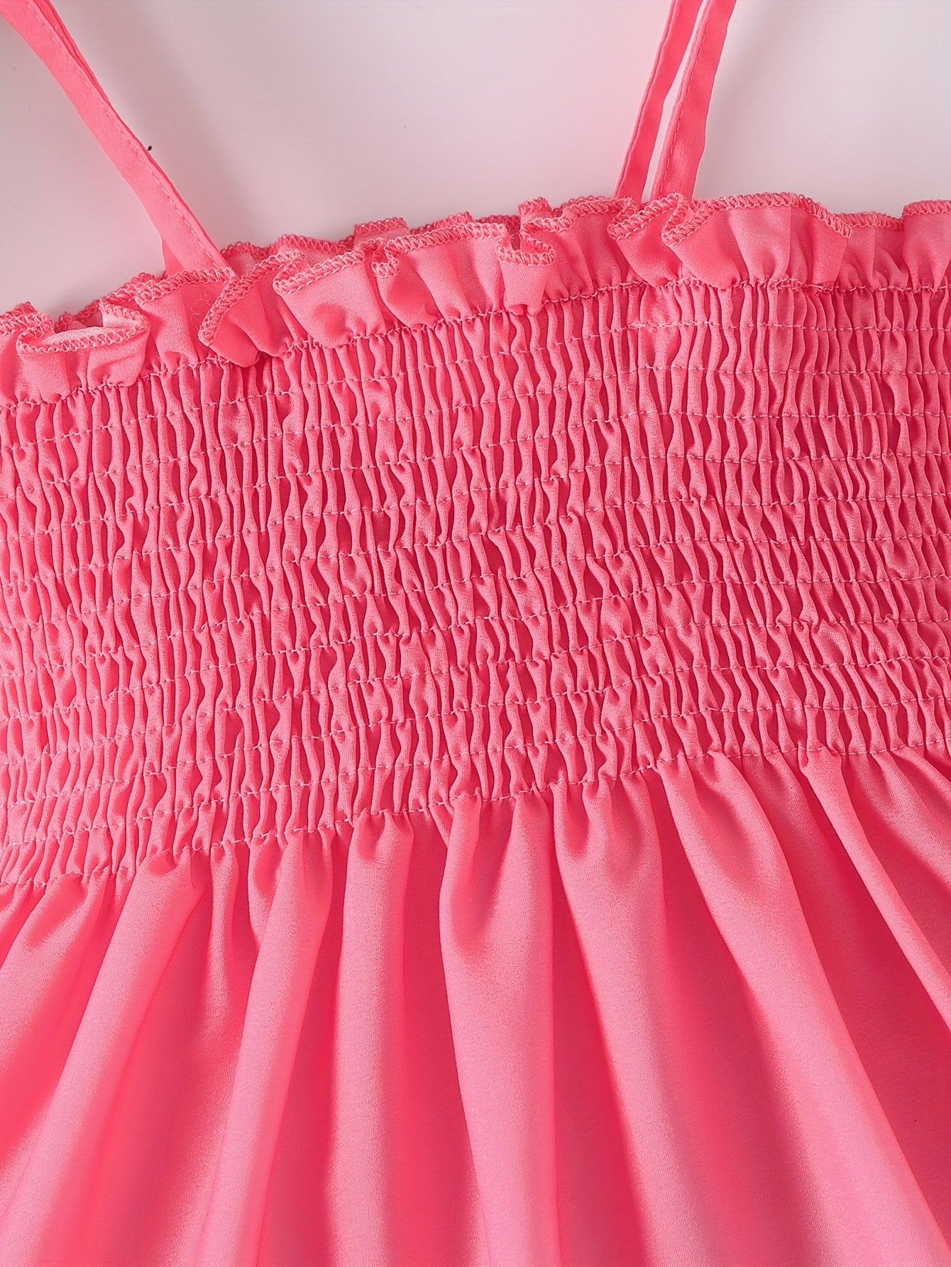 [Sunflower | Girls] Gradient Color Sunflower Princess Dress | Toddler Girls Shirred Cami Frill Trim | For Party Beach Vacation Kids Summer Clothes 4th Of July Outfit