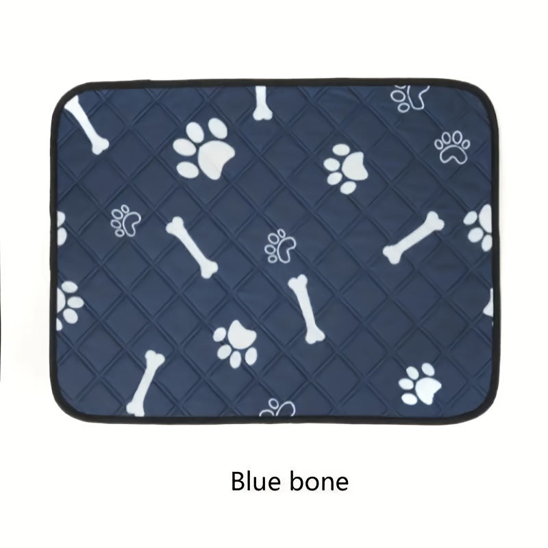 Waterproof & Non-Slip Bone Pattern Dog Pee Pad - Reusable, High Absorbent, Odor Control - Perfect for Potty Training Puppies & Small Pets, Quick-Drying, Durable, Fashionable Design for Indoor Use