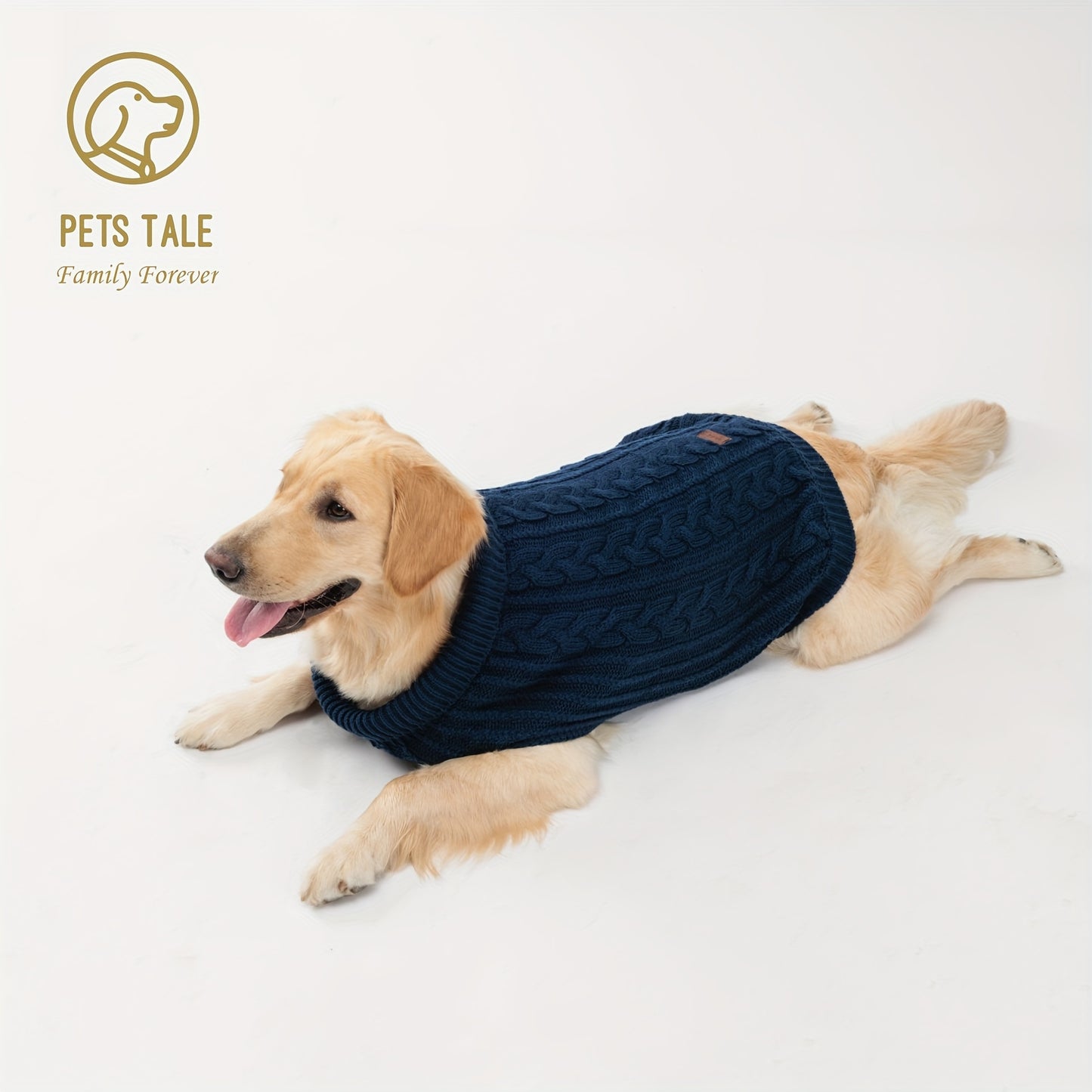 1pc PETS TALE Acrylic Knit Dog Sweater, Pullover Style with Cable Chain Detail, Machine Washable, for Mini, Toy, Small, Medium, Large Breeds, Dog Sweater for Small Dogs