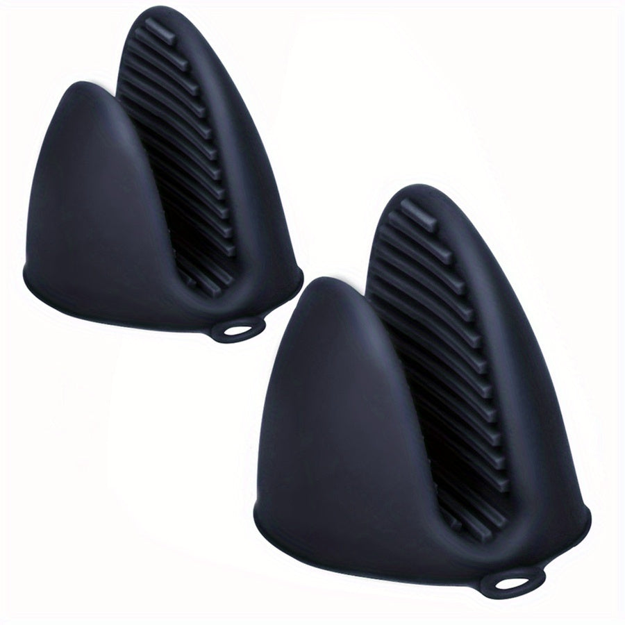 2 Pack Silicone Oven Mitts Pot Holders Sets for Kitchen Heat Resistant Small Kitchen Mittens Rubber Air Fryer Mitts Mini Pot Pinch Grip for Cooking & Baking