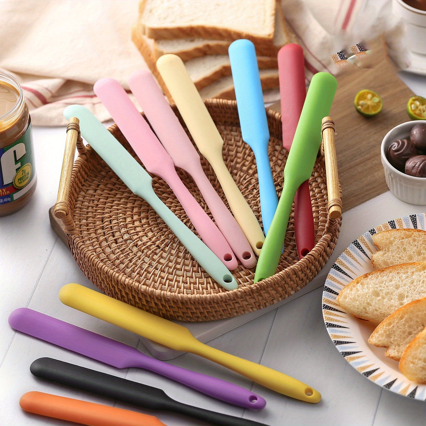 1pc, Silicone Jar Spatula, Non-Stick Icing Spatula, Food Grade Silicone, Heat Resistant, Baking Tools, Kitchen Gadgets, Kitchen Accessories