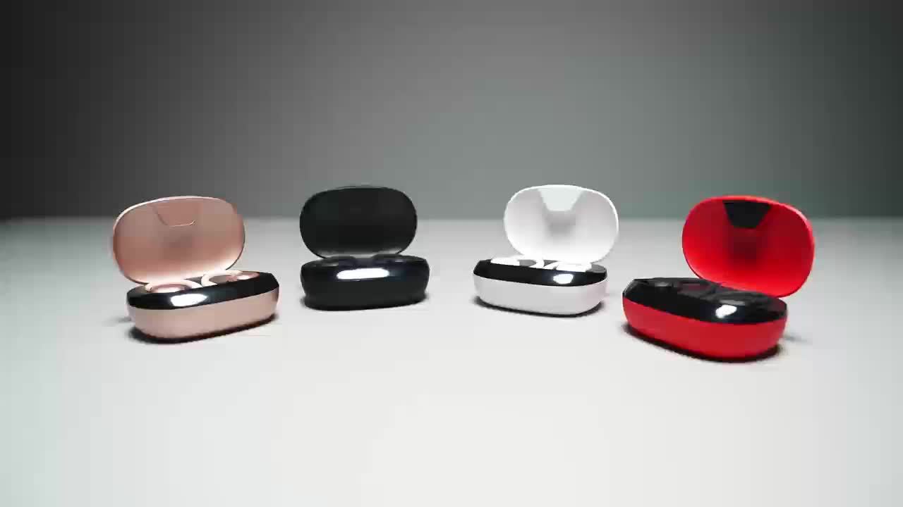 LIFEBEE True Wireless Earbuds with Mic, TWS In-Ear Headphones with ENC Noise Cancelling, Touch Control Volume, Wireless Sports Earhook, LED Display Charging Case, Semi-Open-Back, Compatible with Cellphones, 300mAh Rechargeabl