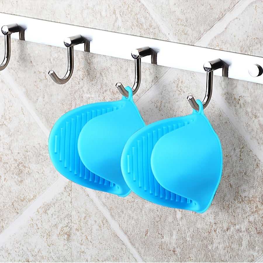2 Pack Silicone Oven Mitts Pot Holders Sets for Kitchen Heat Resistant Small Kitchen Mittens Rubber Air Fryer Mitts Mini Pot Pinch Grip for Cooking & Baking