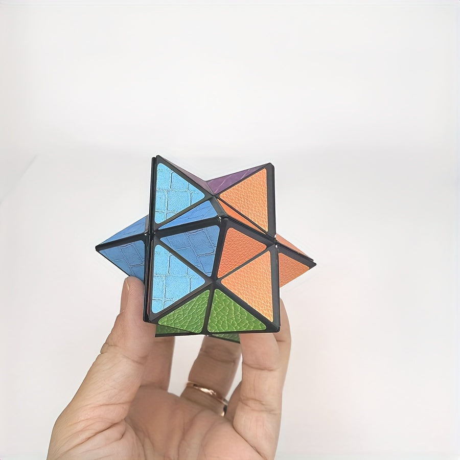 [3D Hexagon Puzzle for Youngsters] Infinity Magic Cube - 3D Hexagon Puzzle for Youngsters, Space Geometry Flip Toy, Brain Boost & Relax, Mixed Colors, ABS Material