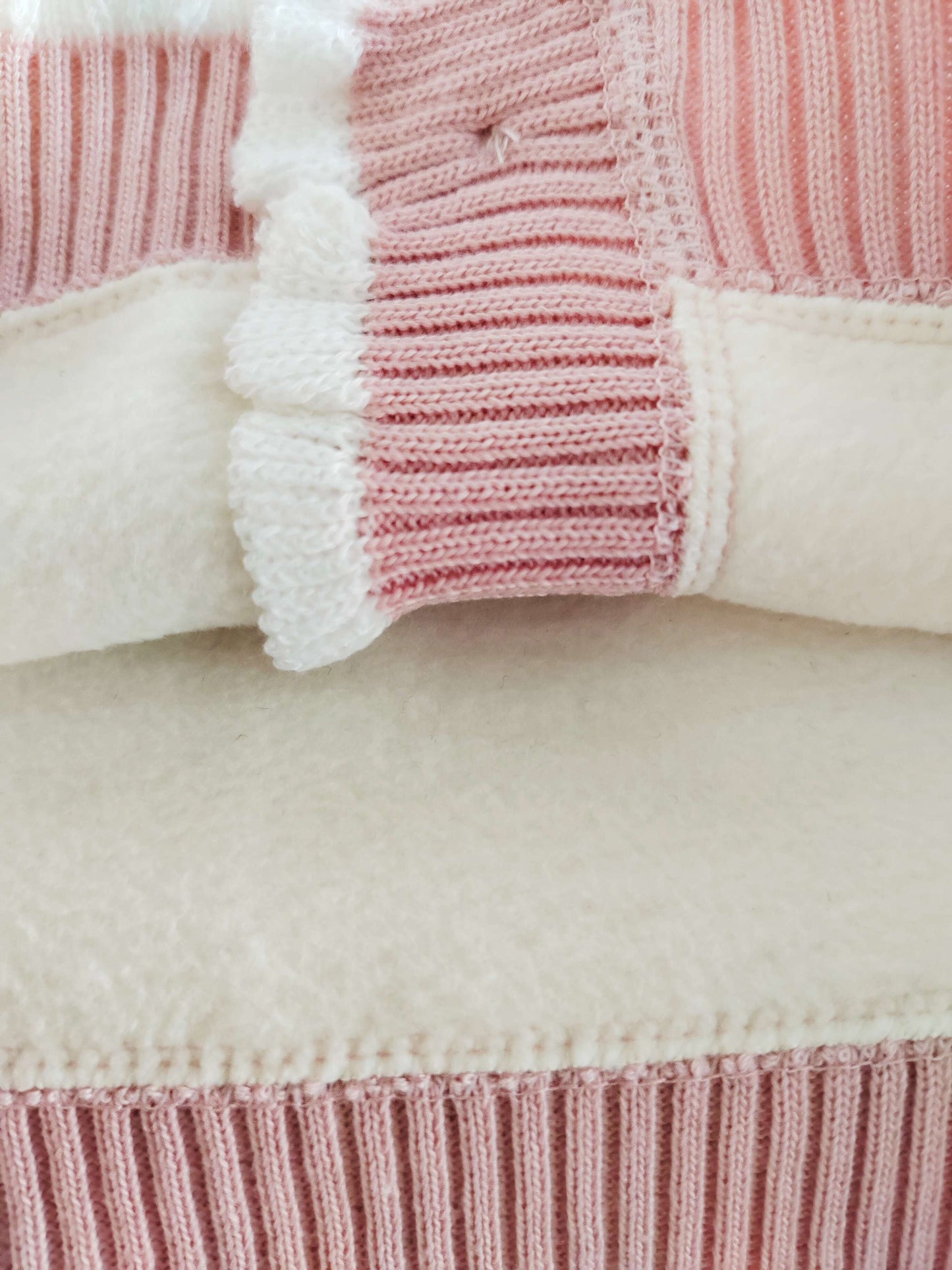 Girls' Stylish Fleece Sweater, Kids' Fashionable Warm Knitted Jacket for Toddlers and Babies