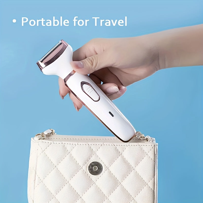 4in1 Women's Electric Hair Remover Multifunctional Women's Electric Shaver Trimmer Set Bikini Line Trimmer for Women USB Rechargeable for Eyebrows, Nose, Face Legs Hair Removal Portable Gentle Perfect Gift for Women