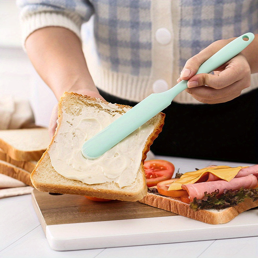 1pc, Silicone Jar Spatula, Non-Stick Icing Spatula, Food Grade Silicone, Heat Resistant, Baking Tools, Kitchen Gadgets, Kitchen Accessories
