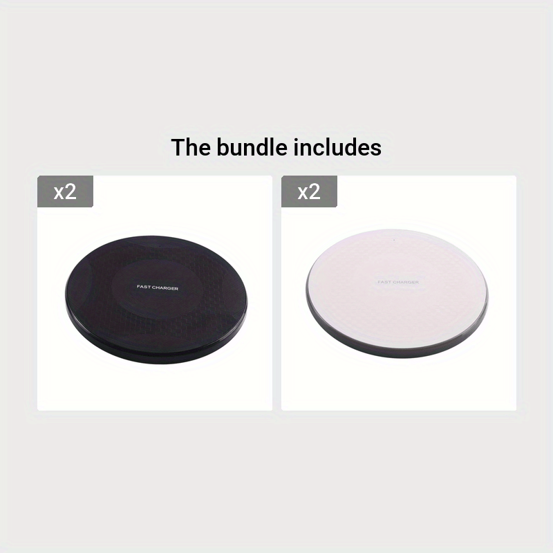 10W Fast Wireless Charger, Compatible with iPhone 16/15/14/13/12/11/8 Series, S23/S22/S21/S20/S10/S9/S8/S7/S6 Series, Note 10/9/8/5 Series, Slim Design for Bedside & Office Desk, Free Cable Included