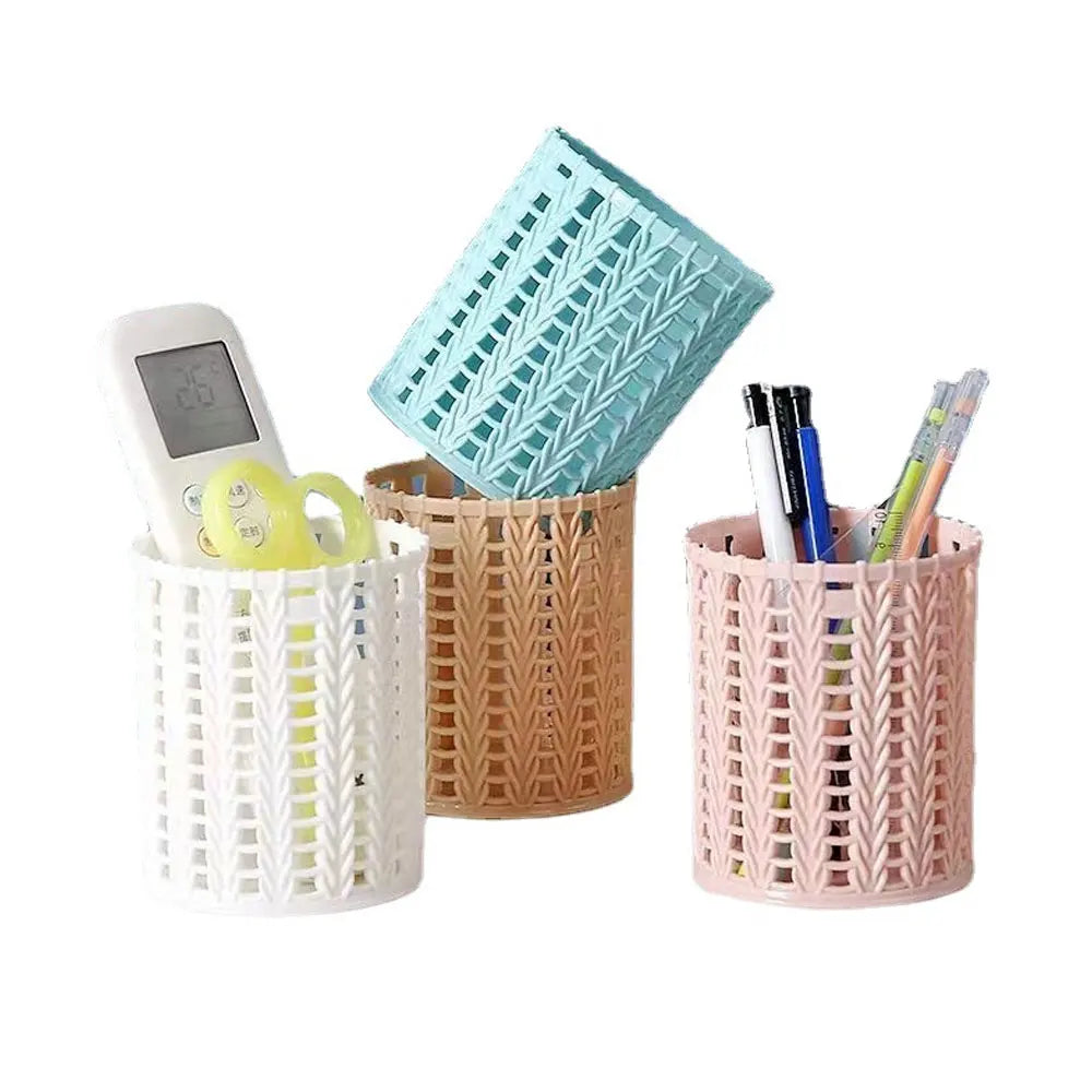 STONEGO Multi-Use Pen & Brush Holder – Cute Vase-Style Pencil Pot for Desk, Vanity & Stationery Storage (Accessories Not Included)