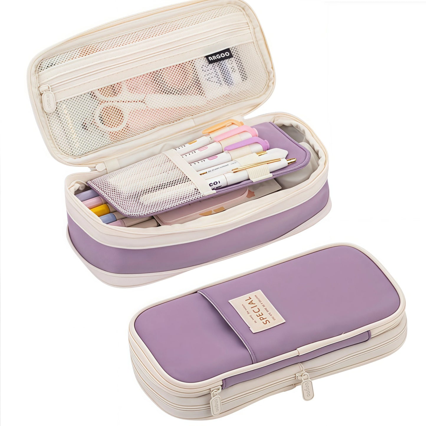 Extra Large Waterproof Pencil Case – Simple Fabric Organizer for Students, Office Supplies & Desktop Storage