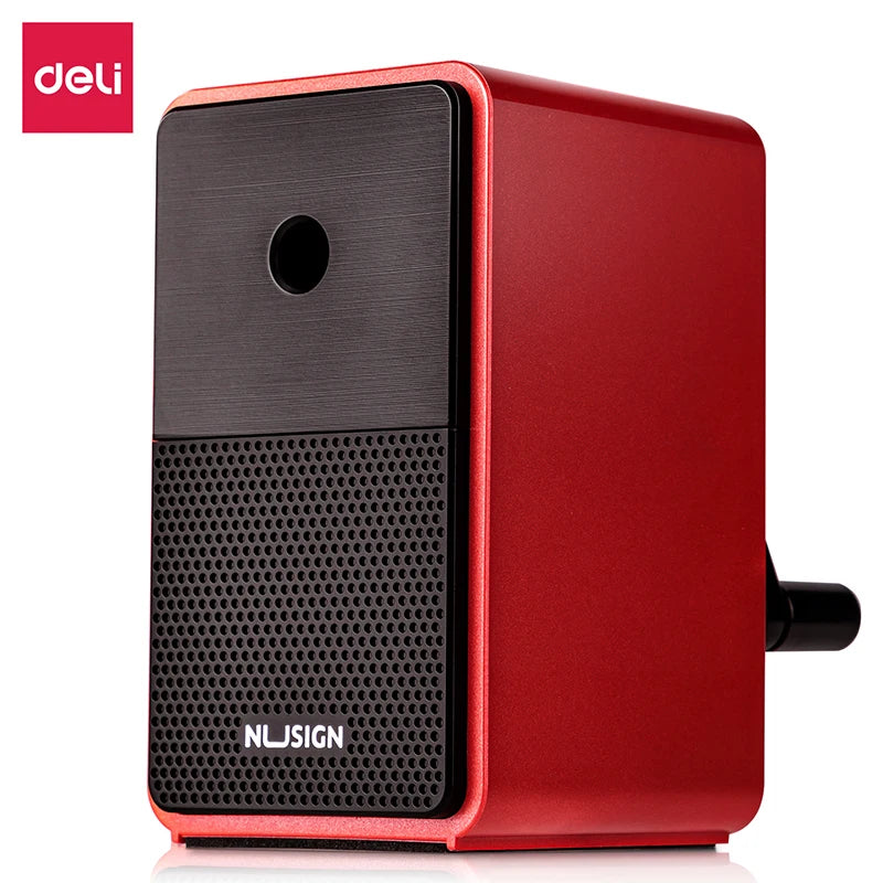 DELI Adjustable Pencil Sharpener – Hand Crank Table Machine with Long-Lasting Blade for School, Office & Art Supplies