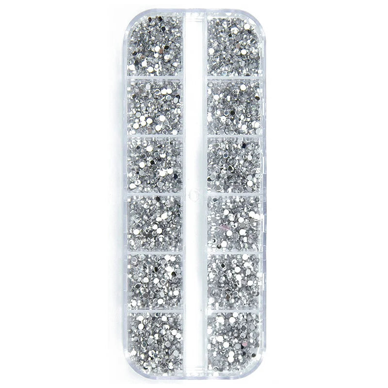 Dazzling Diamond Nail Gems – 3000PCS Flat Back Rhinestones for 3D Nail Art & Tips