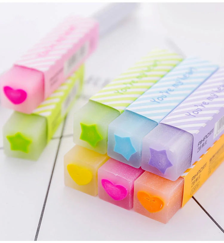 Candy Erasers – Soft, Kawaii & Easy-Clean Rubber for School, Office & Creative Stationery Fans