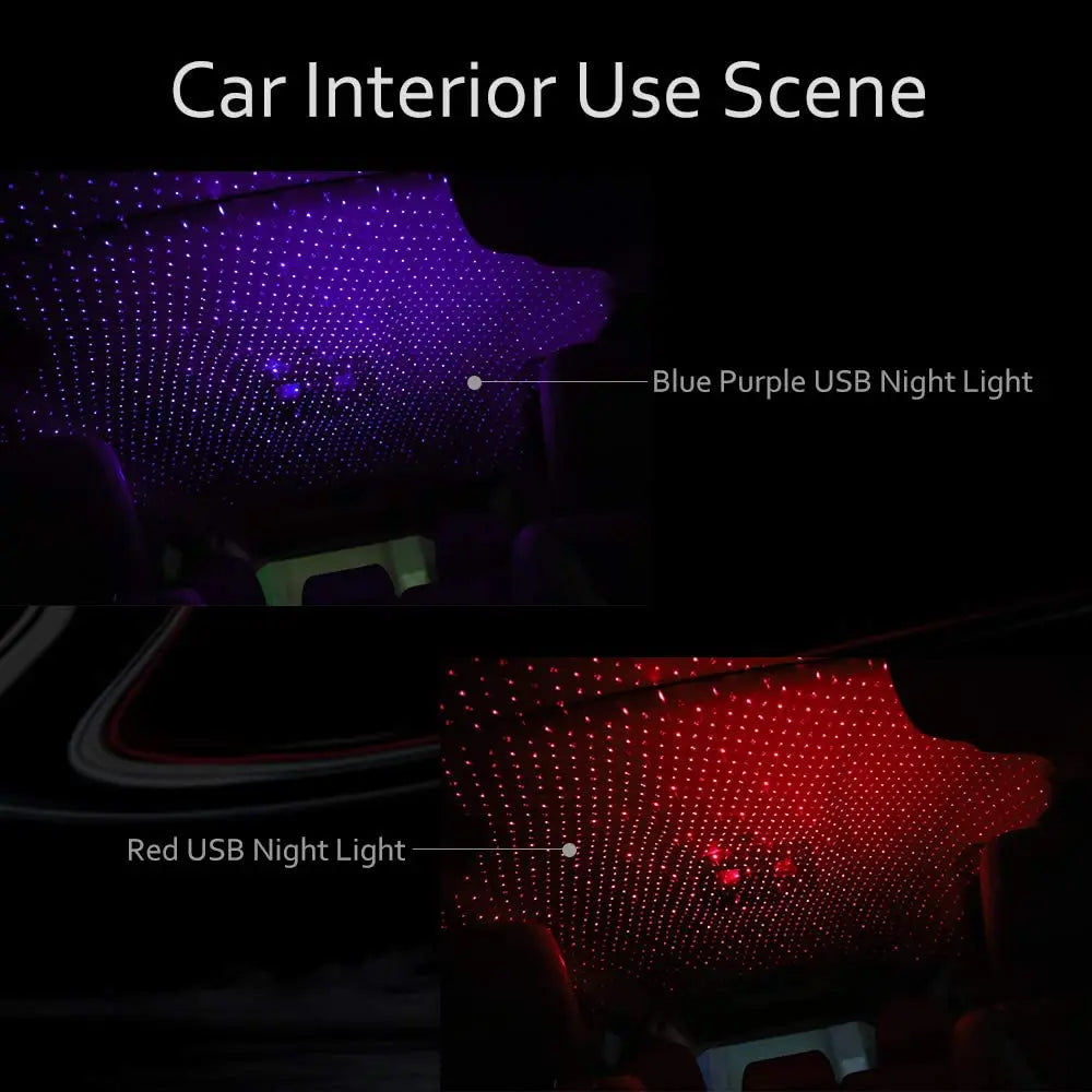 Mini LED Galaxy Projector – USB Star Light for Car & Room Ceiling