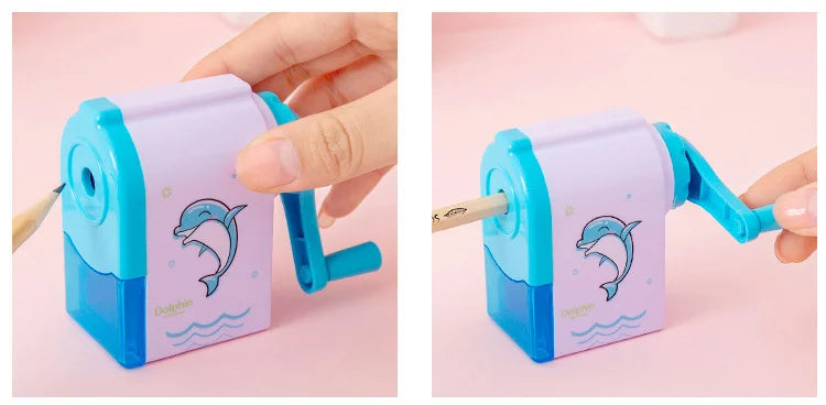 Lytwtw’s Unicorn & Dolphin Mechanical Sharpener – Cute Cartoon Pencil Sharpener for School, Office & Back-to-School Stationery