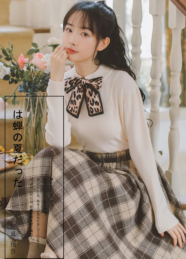 2025 Autumn Winter Elegant Women Skirts Vintage Plaid Woolen Woven High Quality High-waisted Vintage Sweet Female Skirt Woman