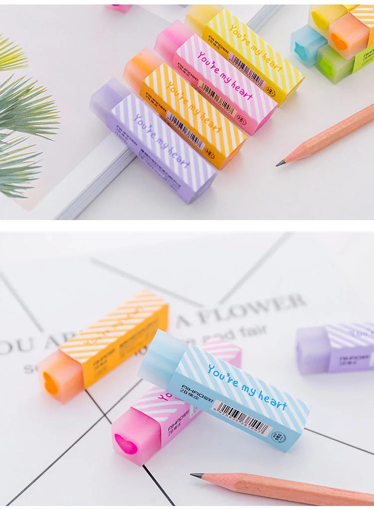 Candy Erasers – Soft, Kawaii & Easy-Clean Rubber for School, Office & Creative Stationery Fans