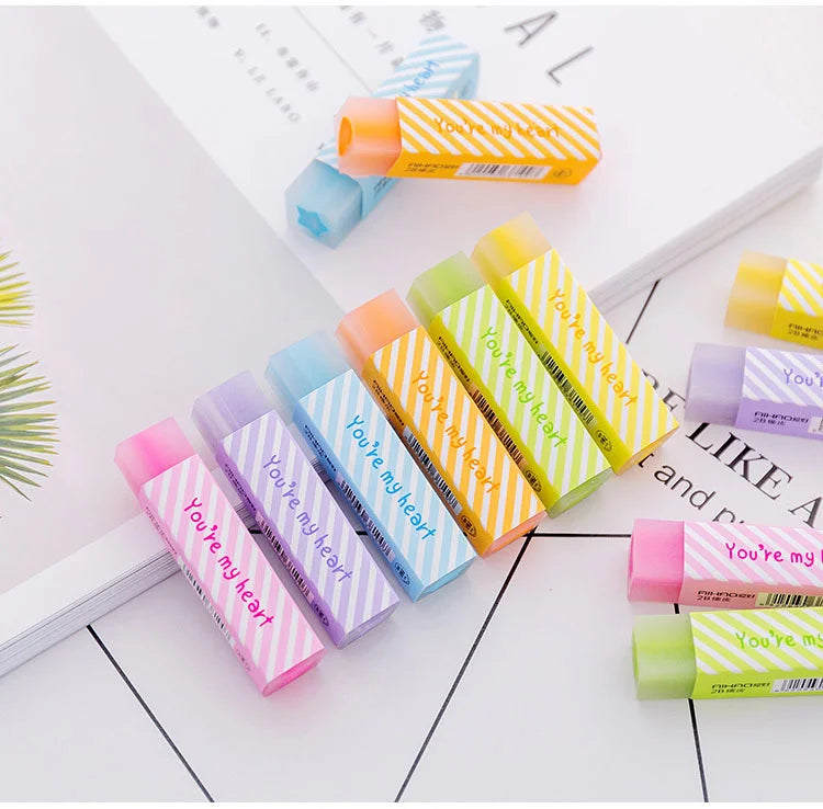 Candy Erasers – Soft, Kawaii & Easy-Clean Rubber for School, Office & Creative Stationery Fans