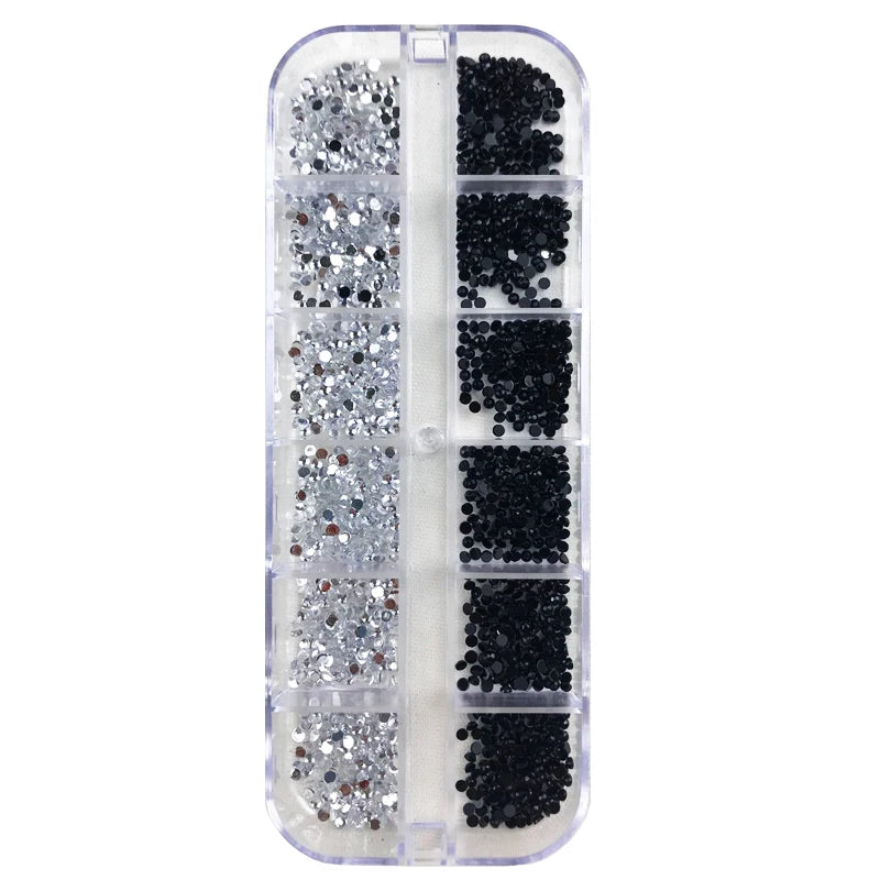 Dazzling Diamond Nail Gems – 3000PCS Flat Back Rhinestones for 3D Nail Art & Tips