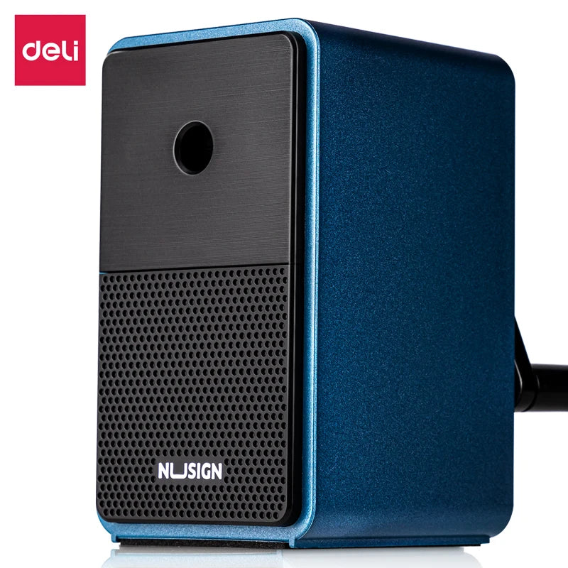 DELI Adjustable Pencil Sharpener – Hand Crank Table Machine with Long-Lasting Blade for School, Office & Art Supplies