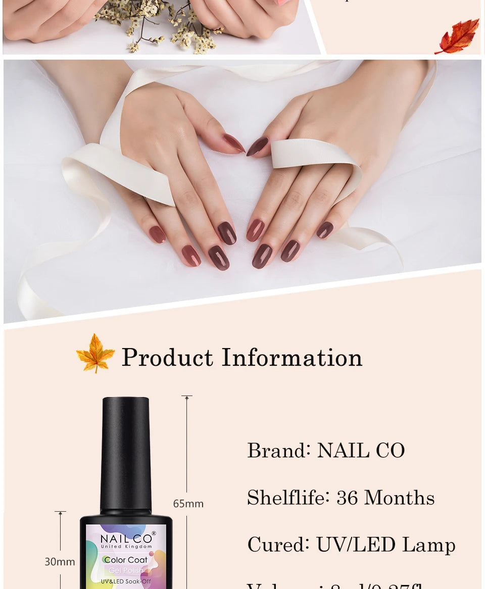 NAILCO Nail Art Dream Set – 6pcs Gel Lacquer for Bold, Glossy Looks