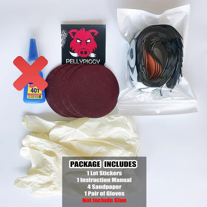 8pcs Car Tire Decals Car Tuning Universal 3D Permanent PVC Conjoined Letter Decals kit