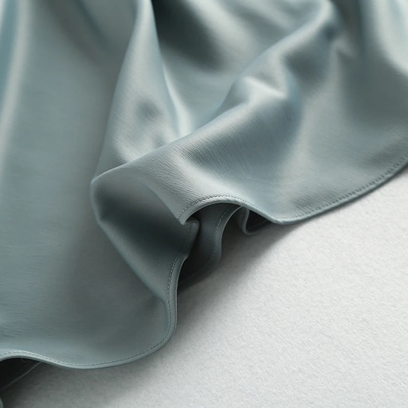 Summer Faldas Mujer Moda Midi Skirts Womens England Office Lady Satin High Waist Simple Elegant Long Skirt Women