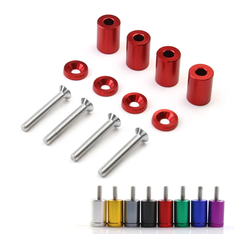 Universal Racing Aluminum 1" Billet Hood Vent Spacer Riser Kits For All Turbo / Engine/Motor Swap 6mm