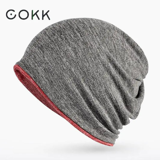 COKK Autumn Gorros Winter Hats For Men Women Mens Skullies Beanies Turban Hat Female Male Cap Bonnet Chapeu Masculino