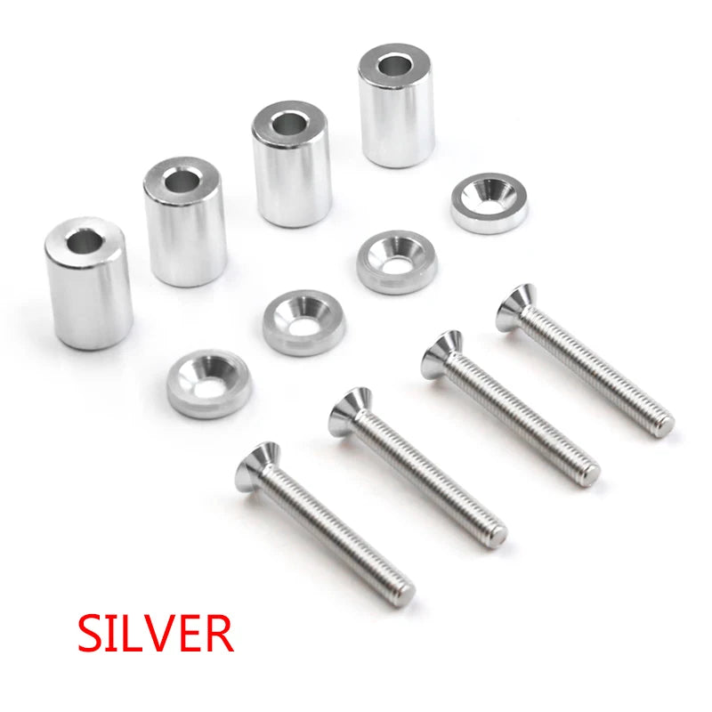 Universal Racing Aluminum 1" Billet Hood Vent Spacer Riser Kits For All Turbo / Engine/Motor Swap 6mm