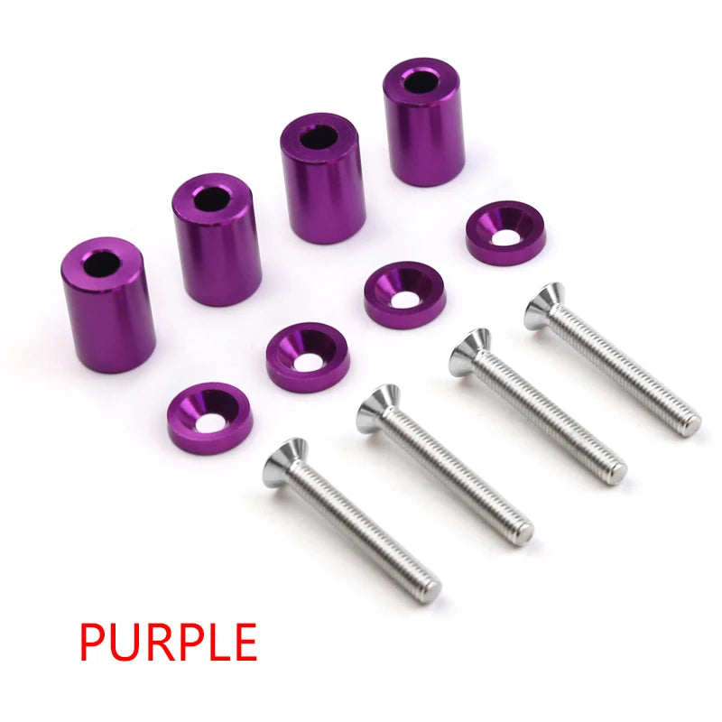 Universal Racing Aluminum 1" Billet Hood Vent Spacer Riser Kits For All Turbo / Engine/Motor Swap 6mm