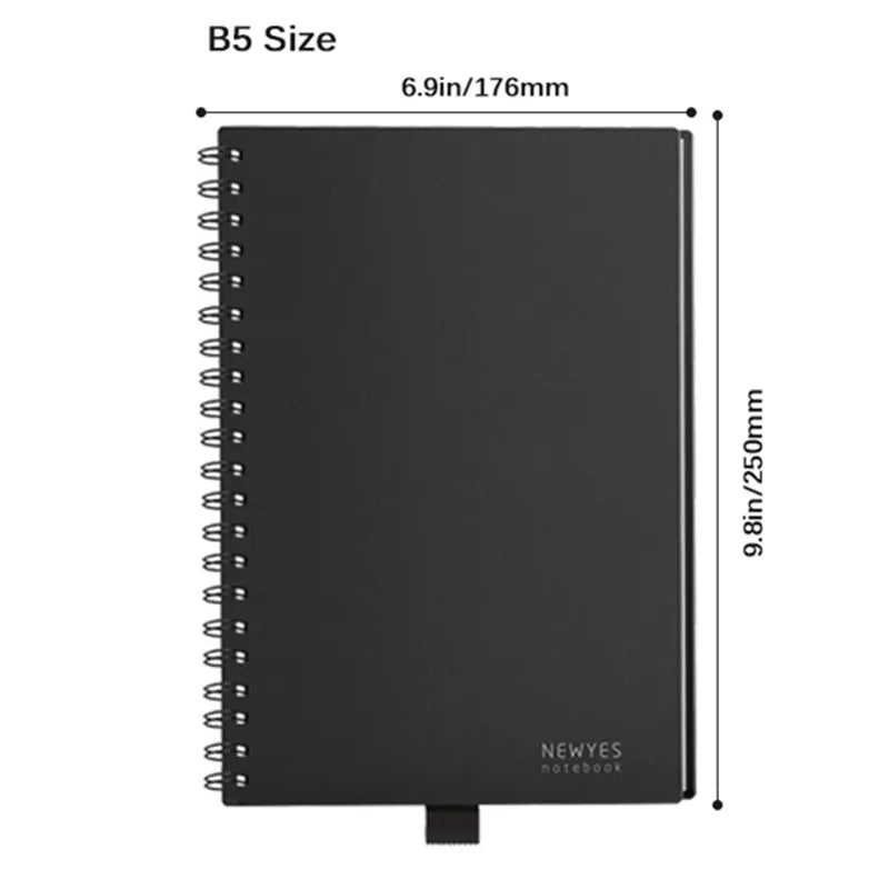 Smart Reusable Notebook – Erasable Lined Journal with Pen for School, Office & Creative Notes