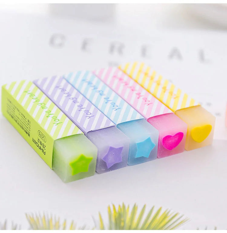 Candy Erasers – Soft, Kawaii & Easy-Clean Rubber for School, Office & Creative Stationery Fans