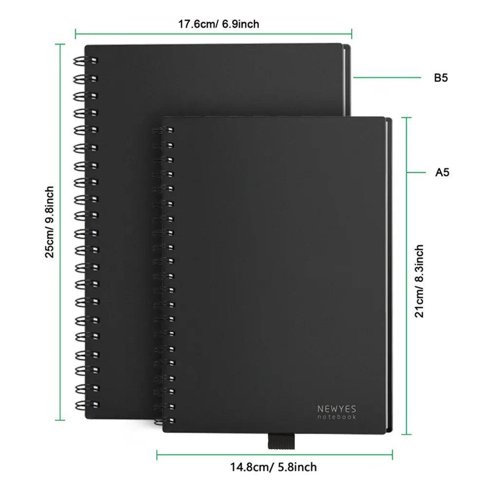 Smart Reusable Notebook – Erasable Lined Journal with Pen for School, Office & Creative Notes