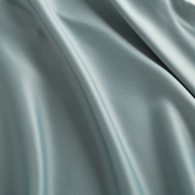 Summer Faldas Mujer Moda Midi Skirts Womens England Office Lady Satin High Waist Simple Elegant Long Skirt Women