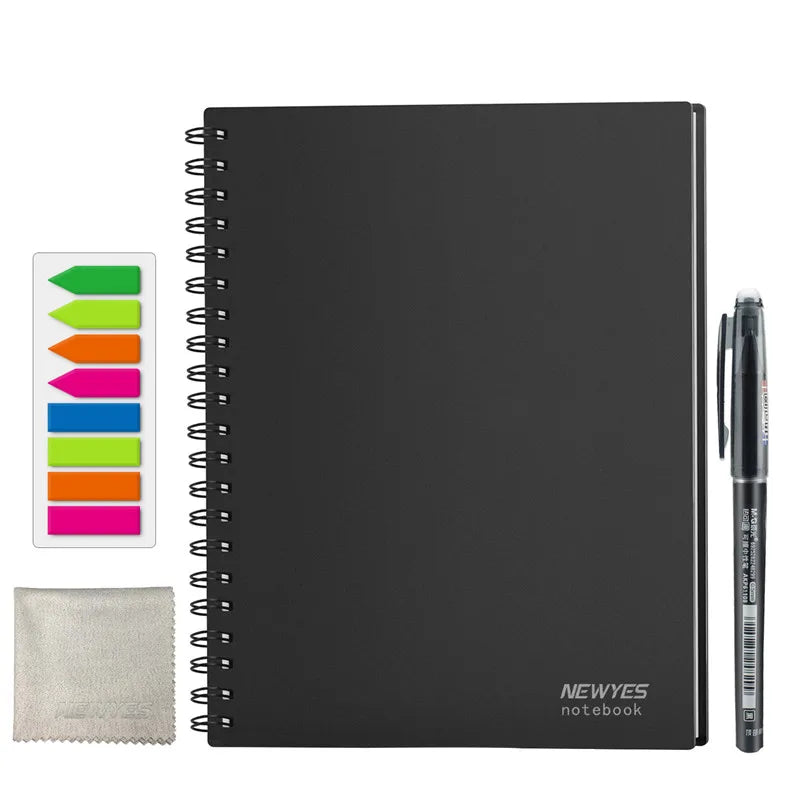 Smart Reusable Notebook – Erasable Lined Journal with Pen for School, Office & Creative Notes