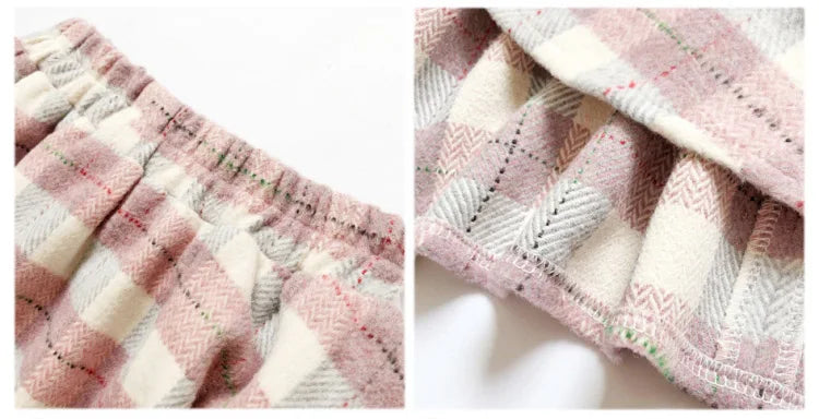 2025 Autumn Winter Elegant Women Skirts Vintage Plaid Woolen Woven High Quality High-waisted Vintage Sweet Female Skirt Woman