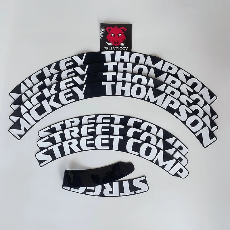 8pcs Car Tire Decals Car Tuning Universal 3D Permanent PVC Conjoined Letter Decals kit