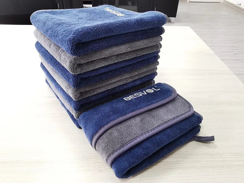 Coral fleece  Car Cleaning Cloths,  800gsm  Car Drying Towel Microfiber Cloth for Car and Home Polishing Washing and Detailing