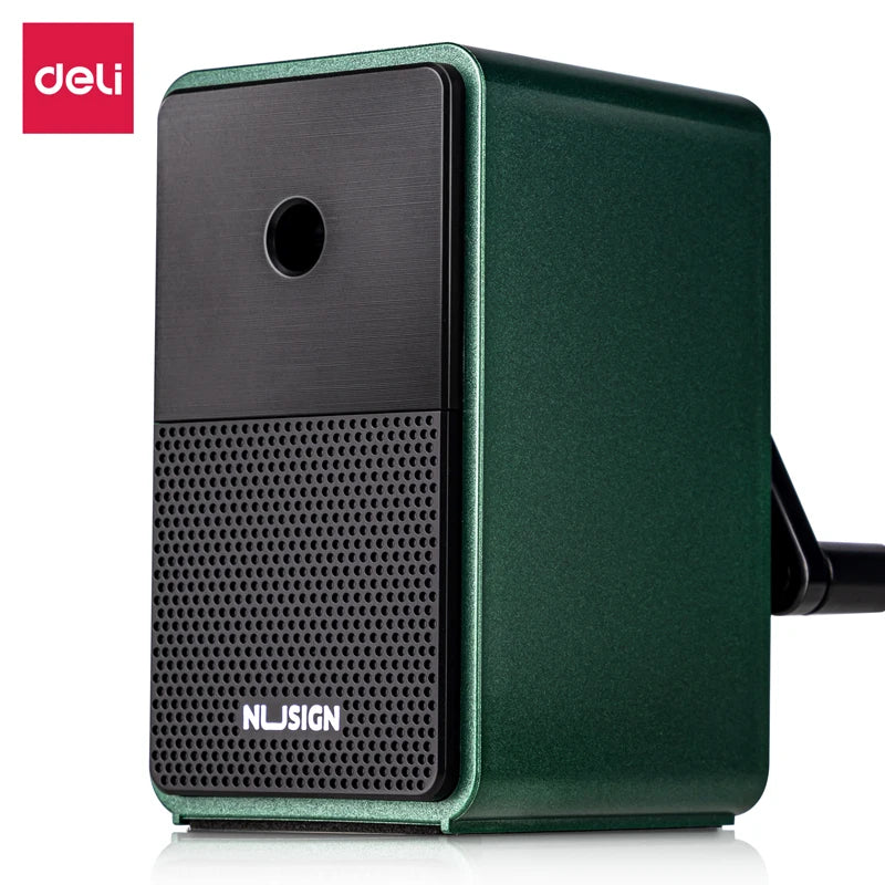 DELI Adjustable Pencil Sharpener – Hand Crank Table Machine with Long-Lasting Blade for School, Office & Art Supplies