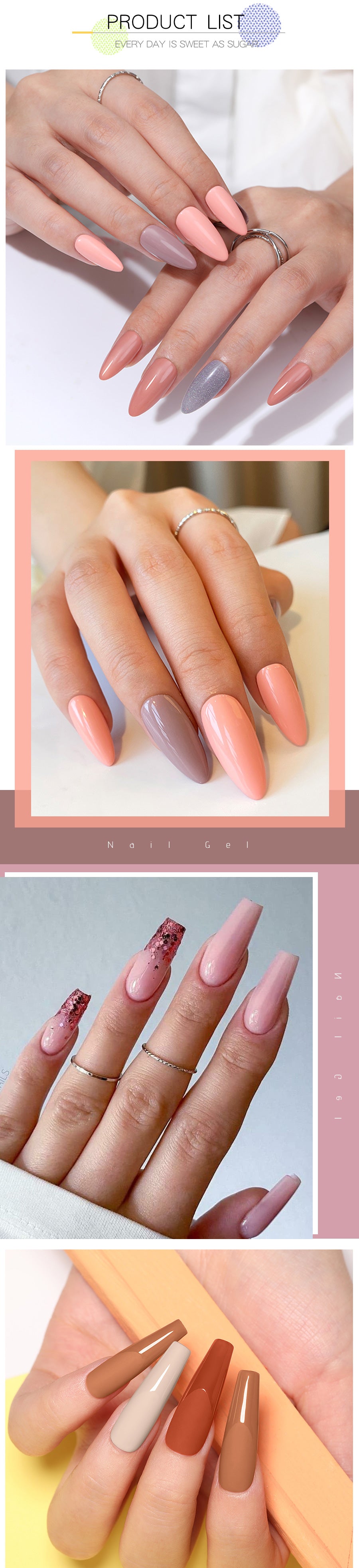 UR SUGAR Jelly Nail Extension Gel – Clear, Nude & Milky White Shades for Chic DIY Manicures